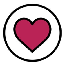 Pink heart icon