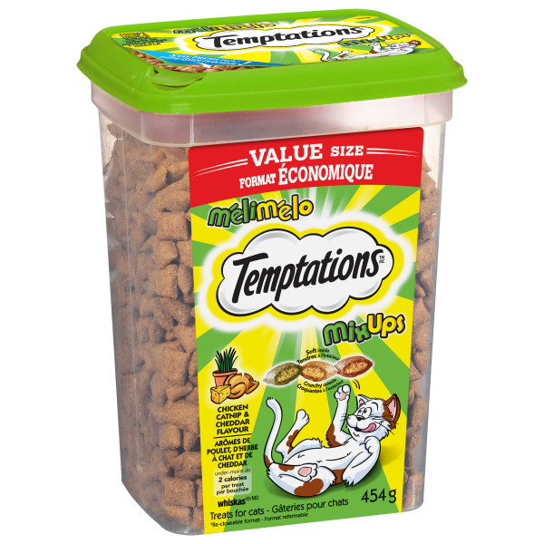 TEMPTATIONS™ Tubs Mixups Chicken Catnip & Cheddar 454g